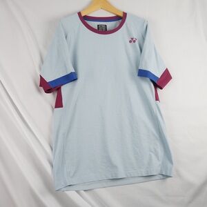 Yonex Blue & Purple Badminton Racket Sport Shirt, Sample, Size Medium